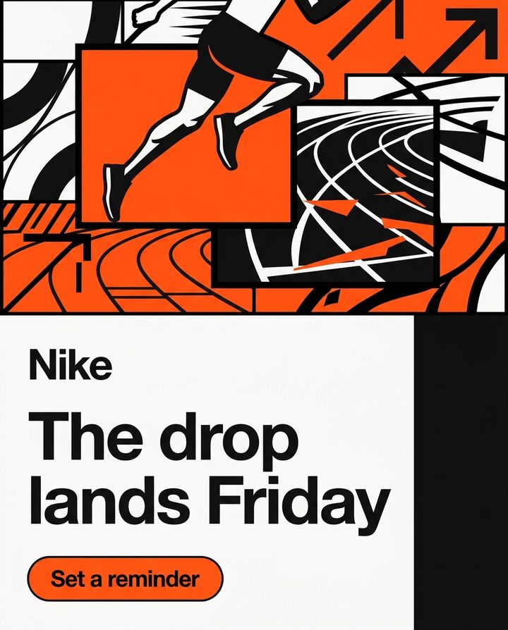 Concept Instagram post in the style of Nike