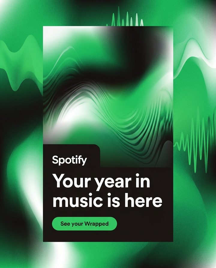 Concept Instagram post in the style of Spotify
