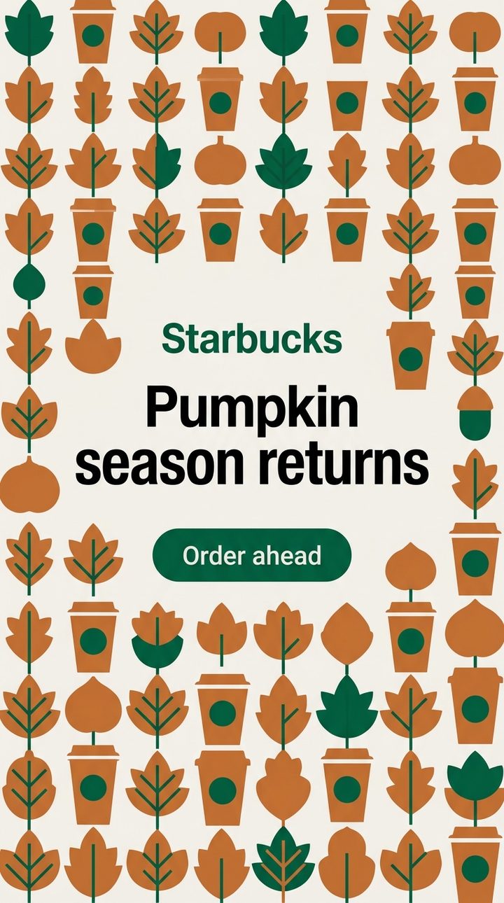 Concept Instagram story in the style of Starbucks